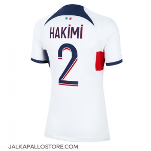 Paris Saint-Germain Achraf Hakimi #2 Vieraspaita Naisten 2023-24 Lyhythihainen